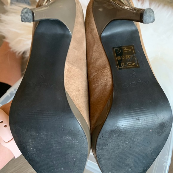 Aldo 3 1/2” Suede Heels - Picture 2 of 7